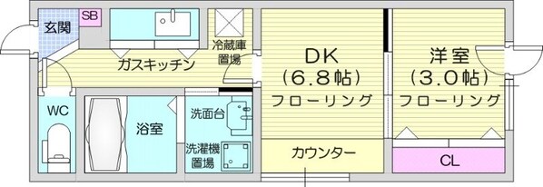 北１８条駅 徒歩10分 3階の物件間取画像